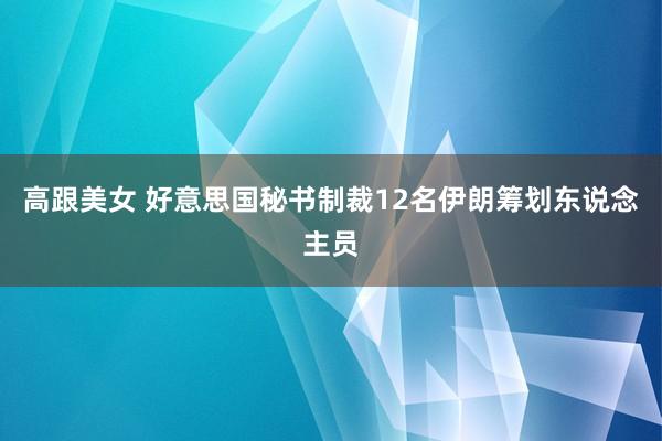 高跟美女 好意思国秘书制裁12名伊朗筹划东说念主员