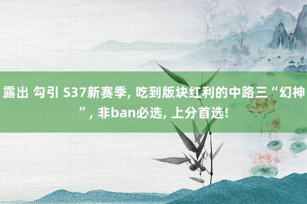 露出 勾引 S37新赛季， 吃到版块红利的中路三“幻神”， 非ban必选， 上分首选!