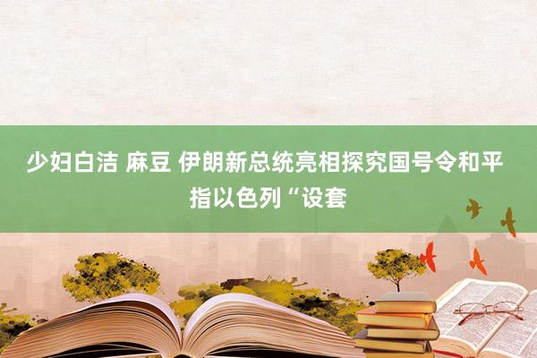 少妇白洁 麻豆 伊朗新总统亮相探究国号令和平 指以色列“设套