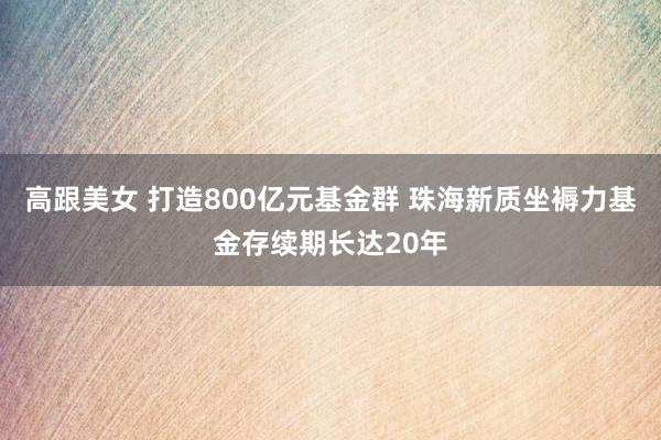 高跟美女 打造800亿元基金群 珠海新质坐褥力基金存续期长达20年