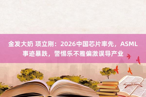 金发大奶 项立刚：2026中国芯片率先，ASML事迹暴跌，警惕乐不雅偏激误导产业