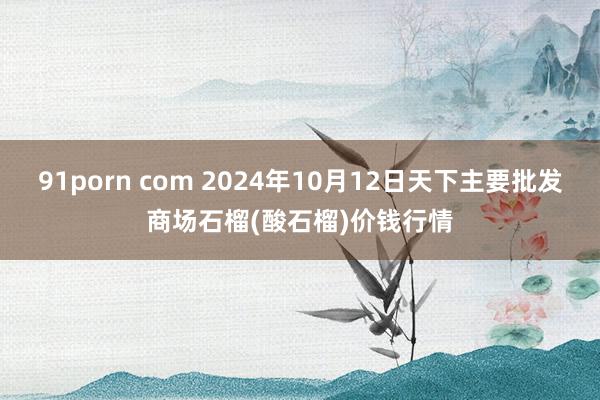 91porn com 2024年10月12日天下主要批发商场石榴(酸石榴)价钱行情