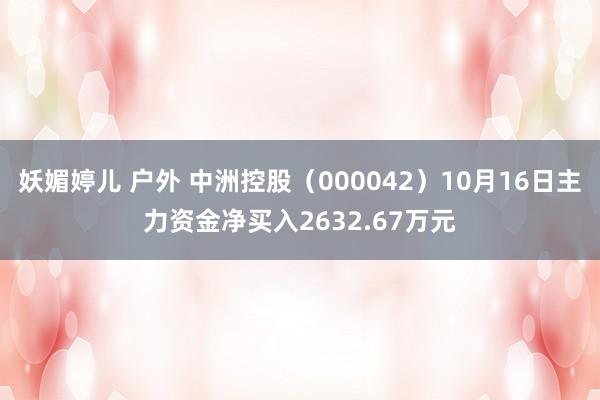 妖媚婷儿 户外 中洲控股（000042）10月16日主力资金净买入2632.67万元