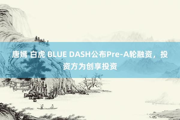 唐嫣 白虎 BLUE DASH公布Pre-A轮融资，投资方为创享投资