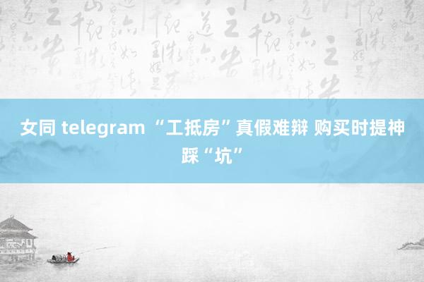 女同 telegram “工抵房”真假难辩 购买时提神踩“坑”