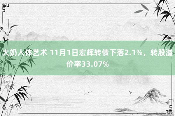 大奶人体艺术 11月1日宏辉转债下落2.1%，转股溢价率33.07%