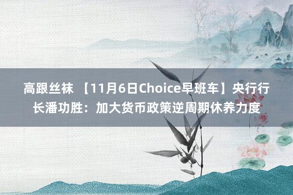 高跟丝袜 【11月6日Choice早班车】央行行长潘功胜：加大货币政策逆周期休养力度