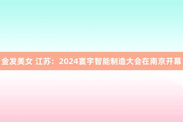 金发美女 江苏：2024寰宇智能制造大会在南京开幕