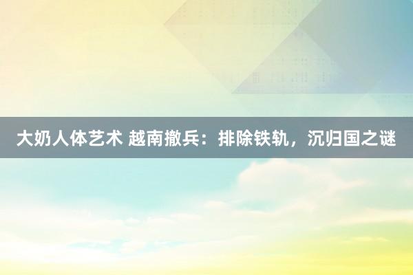 大奶人体艺术 越南撤兵：排除铁轨，沉归国之谜